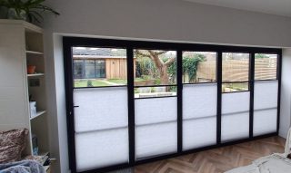 Cafe Style blinds on doors